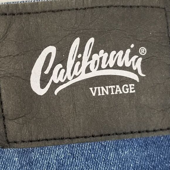 California Vintage jeans men's 38x32 low rise slim blue stretch denim pants - Picture 10 of 11